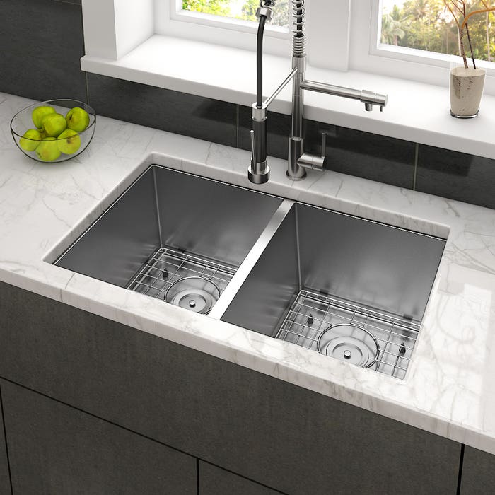 F003HK2 Stainless Steel Double Basin Kitchen Sink