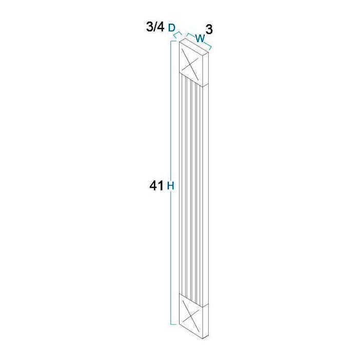 Wall Fluted Filler 3" x 42"