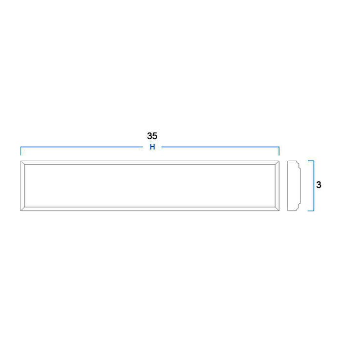 Cinnamon Shaker Overlay Wall Filler 3"W x 35"H