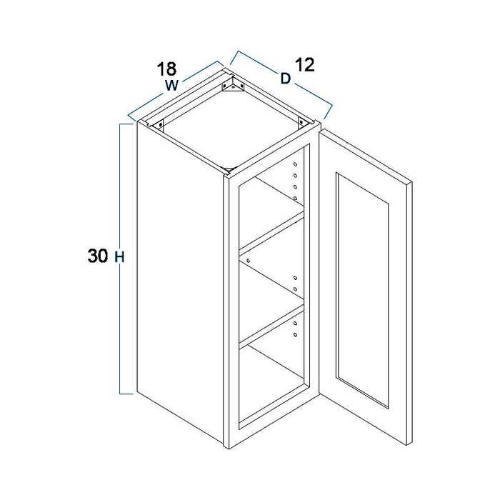 Craftsman White Shaker Wall Cabinet 18" x 30"