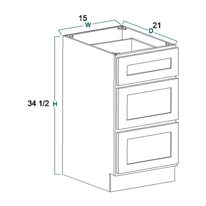Vanity Drawer Base Cabinet 15"