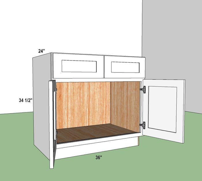 Sink Base Cabinet 36"