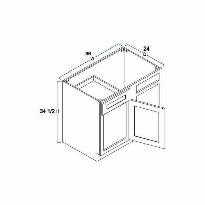Blind Base Corner Cabinet 36" Right