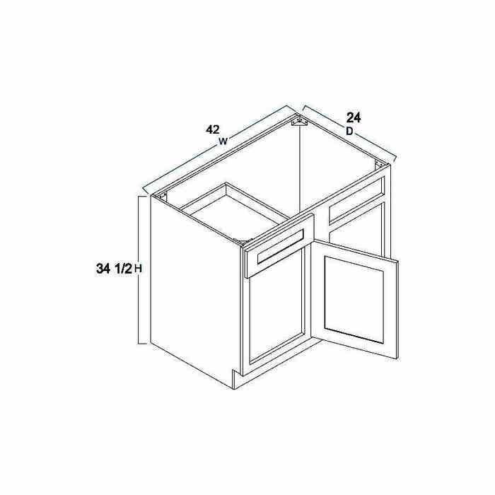 Blind Base Corner Cabinet 42" Right