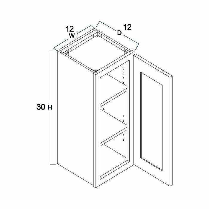 Craftsman Natural Shaker Wall Cabinet 12" x 30"