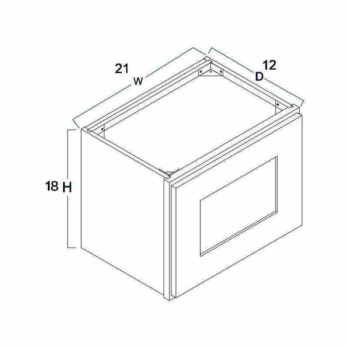 Craftsman Natural Shaker Wall Cabinet 21"W x 18"H