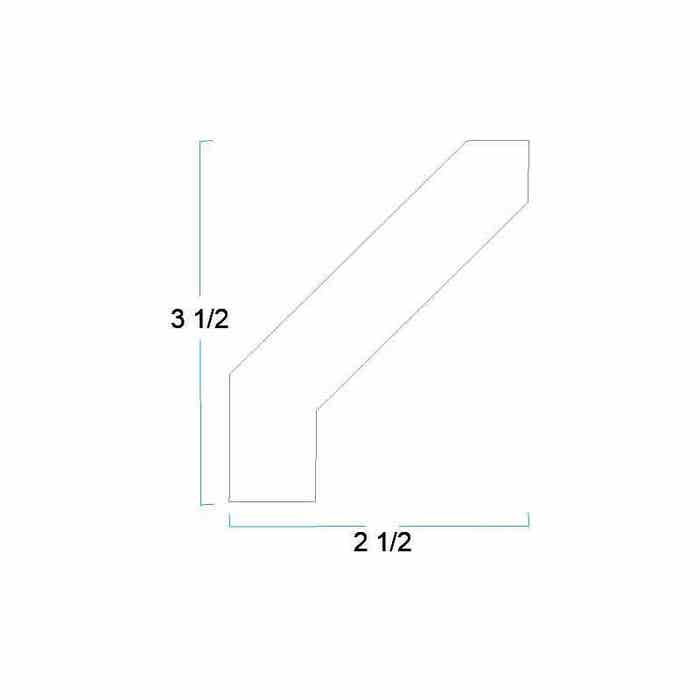 Angle Crown Molding 96"