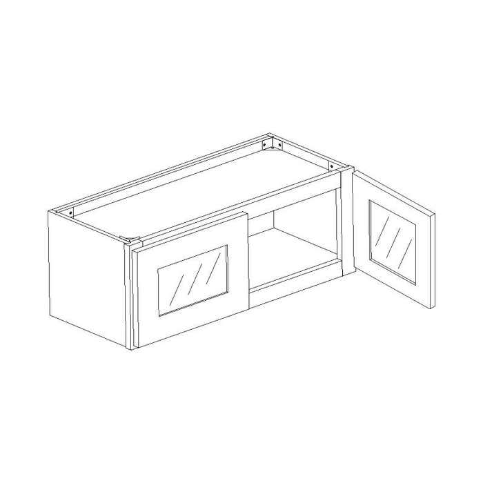 image_3-1166-1.jpg W3312BGFI - Wall Glass Door Cabinet with Finished Interior 33" x 12"