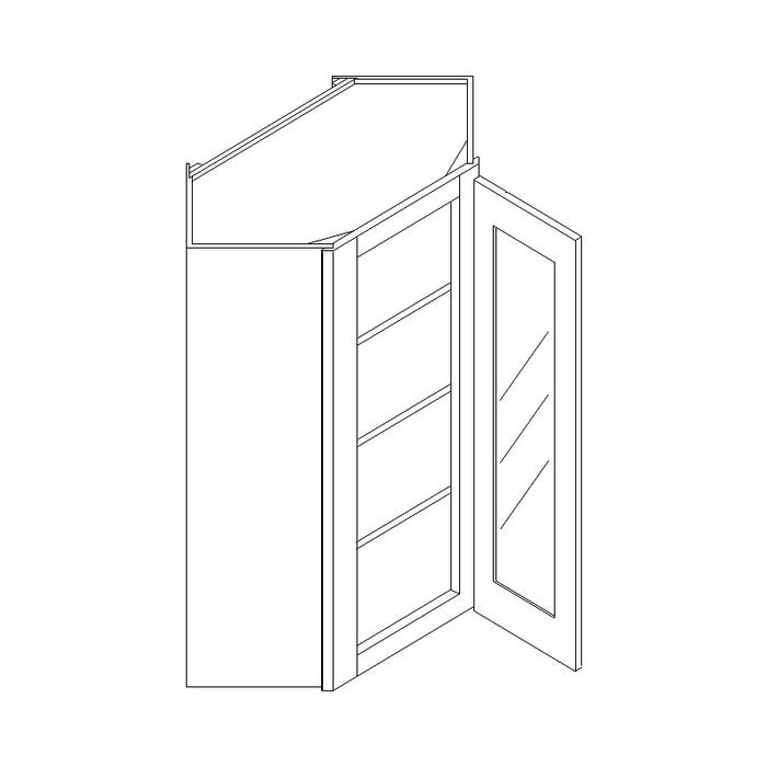 image_3-1765-1.jpg Wall Diagonal Glass Door Cabinet with Finished Interior 24" x 42"