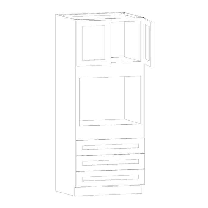 Espresso Shaker Oven Cabinet 33"W x 96"H