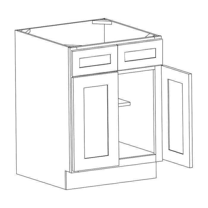 Charleston Cherry Sink Base Cabinet 30"W