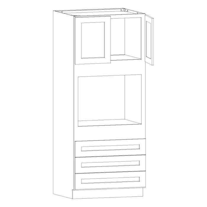 Charleston Cherry Oven Cabinet 33"W x 84"H