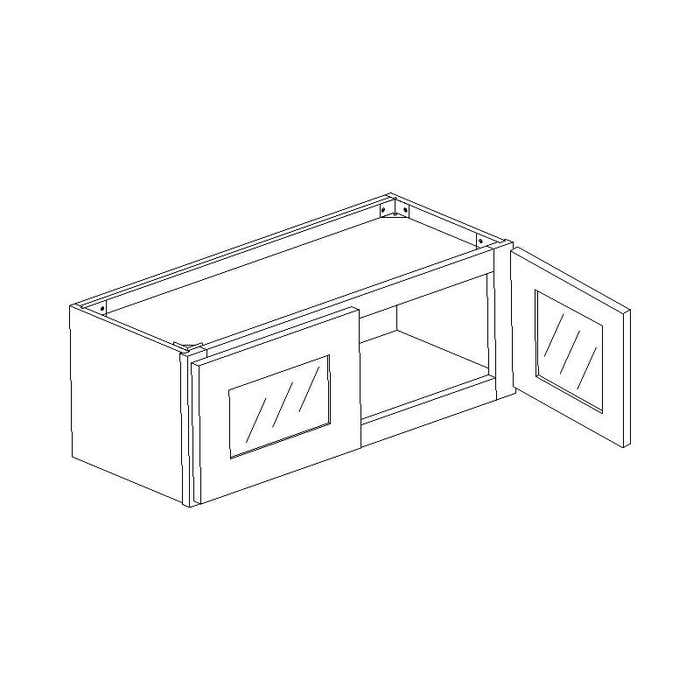 image_3-2185-1.jpg Wall Glass Door Cabinet with Finished Interior 24" x 12"