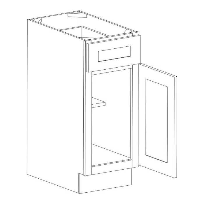 York Driftwood Grey Base Cabinet 15"