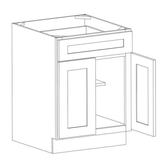 York Driftwood Grey Base Cabinet 24"