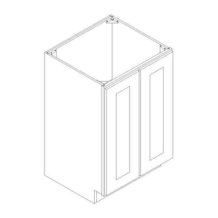 York Driftwood Grey Base Full Height Door Cabinet 24"