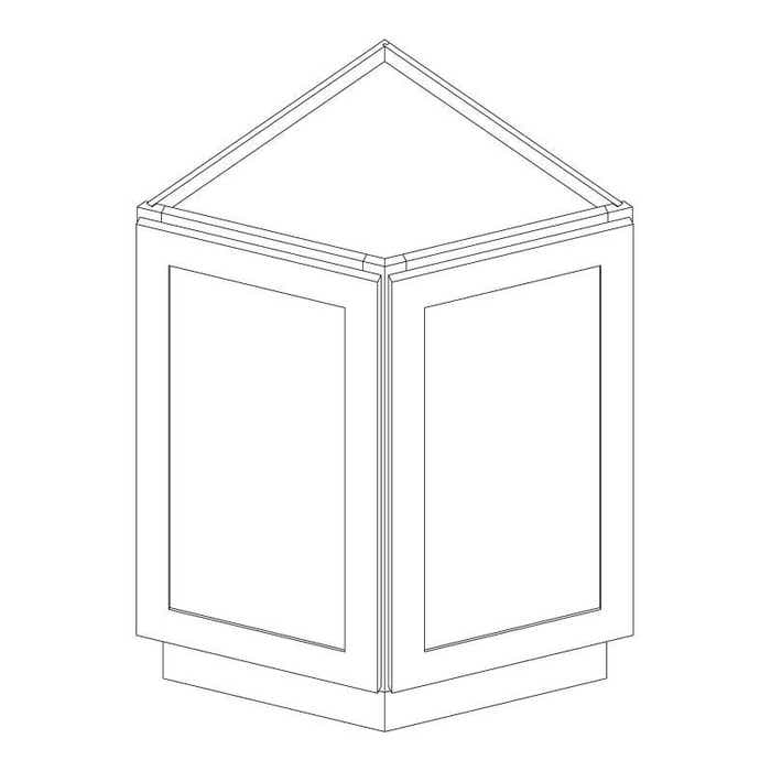 York Driftwood Grey Angle Base Cabinet 24"