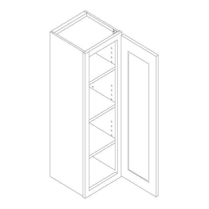 York Driftwood Grey Wall Cabinet 9"W x 42"H