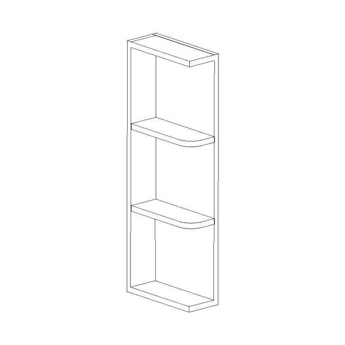 York Driftwood Grey Wall End Shelf Cabinet 6"W x 30"H