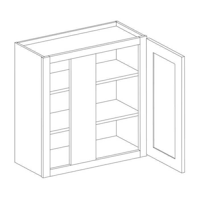 York Driftwood Grey Blind Corner Wall Cabinet 27"W x 30"H