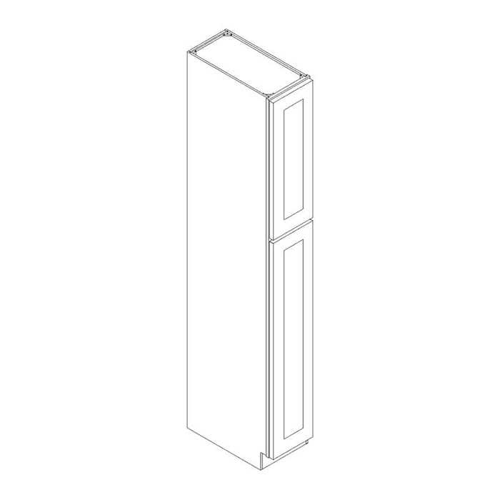 York Driftwood Grey Vanity Linen Utility Cabinet 18"W x 80"H