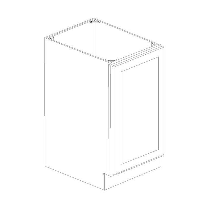 Grey Shaker Elite Base Full Height Door Cabinet 18"